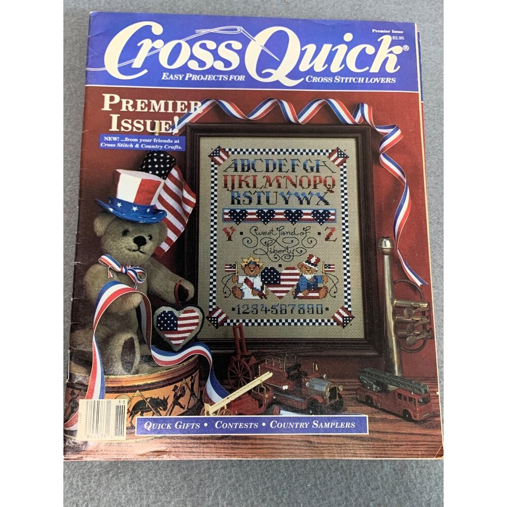 Cross Quick Magazine Premier Issue 80s Cross Stitch Lovers Featuring Patriotic B